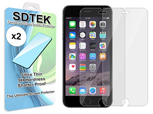 SDTEK *2 Pack Schutzglas Kompatibel mit iPhone SE 2022/2020, iPhone 7/8 / 6s / 6, Glas Glasfolie Hartglas Folie Tempered Glass Screen Protector Schutzfolie Displayschutzglas von SDTEK