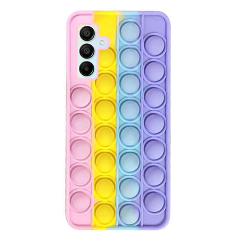 SDTEK Hülle Für Samsung Galaxy A15 Bubble Fidget Pop Weiche Handyhülle Silikon Schutzhülle (Regenbogen) von SDTEK