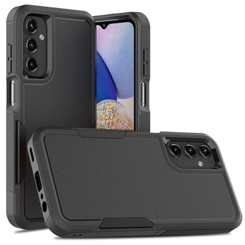 SDTEK Hülle Für Samsung Galaxy A15 Heavy Duty Robuste Abdeckung Dual Layer Cover (Schwarz) von SDTEK