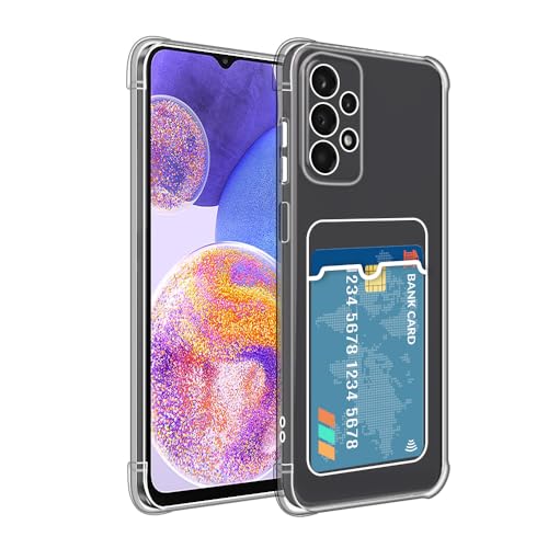SDTEK Hülle Für Samsung Galaxy A23 Stoßdämpfende Transparente Gel-Abdeckung Kartenhalter Anti-Fall-Schutz von SDTEK