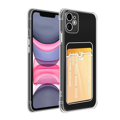 SDTEK Hülle Für iPhone 11 Stoßdämpfende Transparente Gel-Abdeckung Kartenhalter Anti-Fall-Schutz von SDTEK