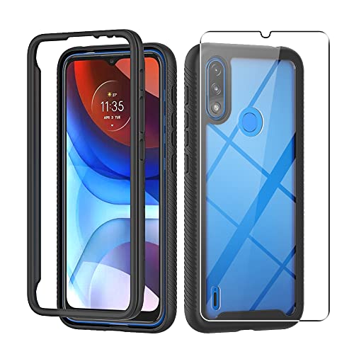 SDTEK Hülle Kompatibel mit Motorola Moto E7i Power, 360 Grad Schutzfolie Schutzglas Handyhülle Schutzhülle Case Cover von SDTEK