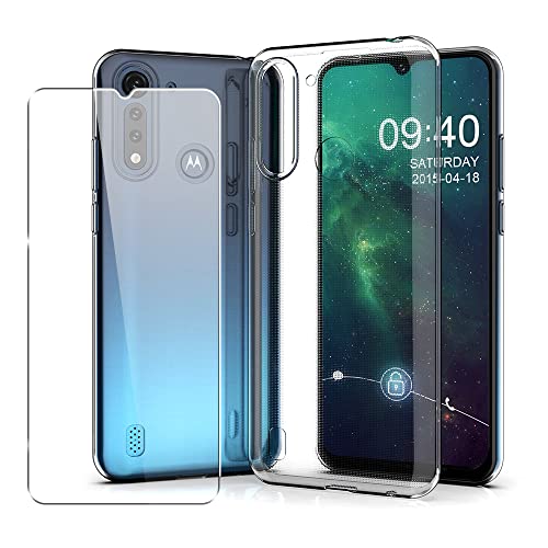 SDTEK Hülle Kompatibel mit Motorola Moto G8 Power Lite, 360 Grad Klarer Schutzhülle Gelschutz + Glas Schutzfolie Handyhülle Case Cover SDTEK Hülle Kompatibel mit Motorola Moto G8 Power Lite, 360 Grad Klarer Schutzhülle Gelschutz + Glas Schutzfolie Handyhülle Case Cover von SDTEK