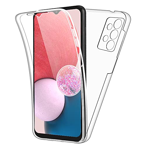 SDTEK Hülle Kompatibel mit Samsung Galaxy A13 4G, Full Body Front Und Rückenschutz 360 Schutzhülle Cover Clear Transparent Soft von SDTEK