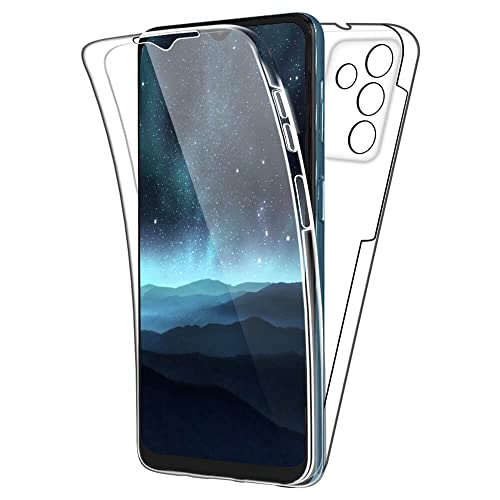 SDTEK Hülle Kompatibel mit Samsung Galaxy A13 5G / Samsung Galaxy A04s, Full Body Front Und Rückenschutz 360 Schutzhülle Cover Clear Transparent Soft von SDTEK