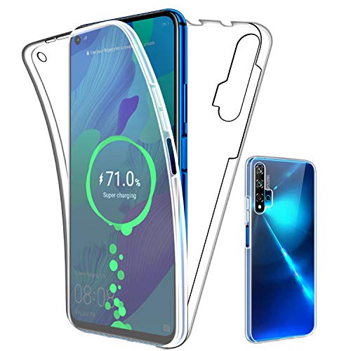 SDTEK Hülle für Huawei Nova 5T Full Body Front Und Rückenschutz 360 Schutzhülle Cover Clear Transparent Soft von SDTEK
