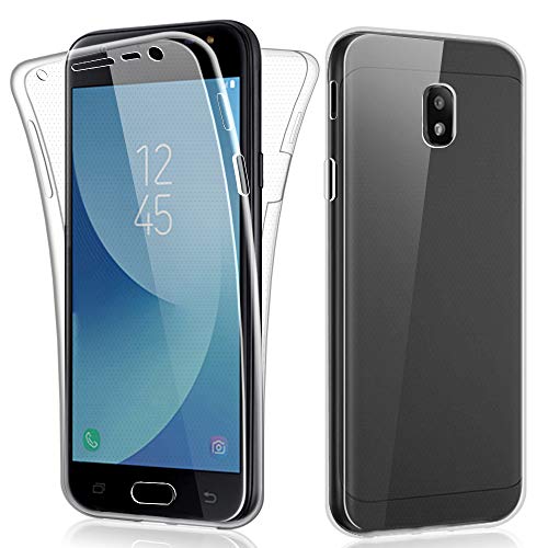 SDTEK Schutzhülle Kompatibel mit Samsung Galaxy J3 (2017), Vorne und Hinten 360 Grad Soft Hülle HandyHülle Case Cover von SDTEK