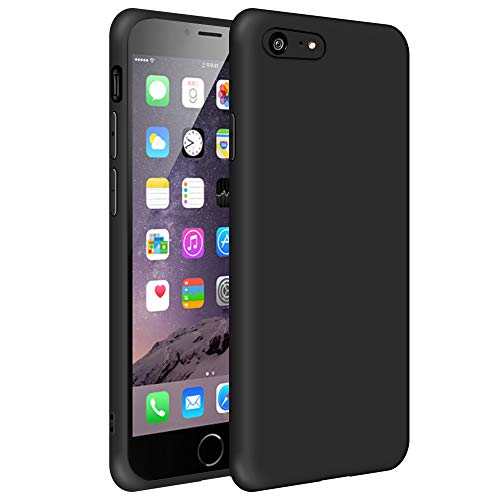 SDTEK Schutzhülle Kompatibel mit iPhone SE 2022/2020, iPhone 7/8, (Schwarz) Matte Premium Soft Hülle Case [Silicone TPU] Cover von SDTEK