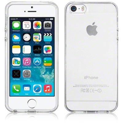 SDTEK Schutzhülle für iPhone SE (2016-2019) / iPhone 5 / 5s [Clear Gel] Premium Transparent Soft Hülle Case [Silicone TPU] Cover [Bumper] von SDTEK