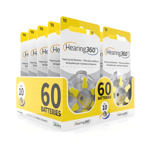 60 Batterien Typ 10 Gelb (PR70) - 10 Packungen mit 6 Batterien für Hörgeräte 1,45 V - Akustikbatterien Rayovac Varta Extra von SDU SPECIALISTIDELLUDITO