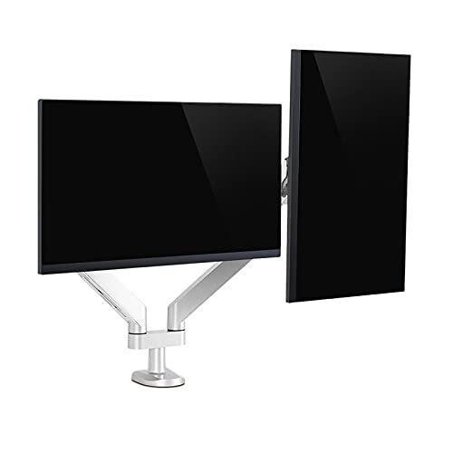SDVantage Monitorhalterung 25,4 cm - 81,3 cm (10 - 32 Zoll), silberfarben, höhenverstellbar, Einzelmonitor-Tischhalterung, voll beweglich, neigbar, drehbar, Monitorarm mit Klemme und Tüllenfuß von SDVantage