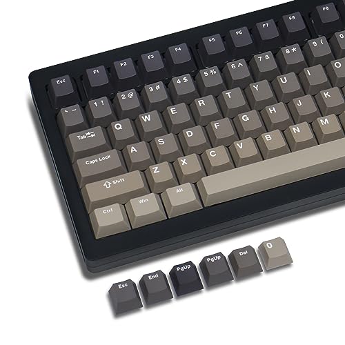 XVX Double Shot PBT-Tastenkappen-Set mit Farbverlauf, Cherry Profile Custom Keycaps, für mechanische Tastaturen, vollständiges 132-Tasten-Set, US- und UK-Layouts, Braun von SDYZ