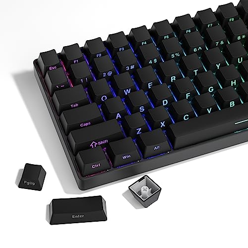 XVX PBT-Tastenkappen, Seitendruck-Tastenkappen-Set, Doppelschuss durch benutzerdefinierte Tastenkappen, Schwarze Tastenkappen, OEM-Profil, 136 Tasten, minimalistischer Stil, XVX PBT-Tastenkappen, Seitendruck-Tastenkappen-Set, Doppelschuss durch benutzerdefinierte Tastenkappen, Schwarze Tastenkappen, OEM-Profil, 136 Tasten, minimalistischer Stil, von SDYZ
