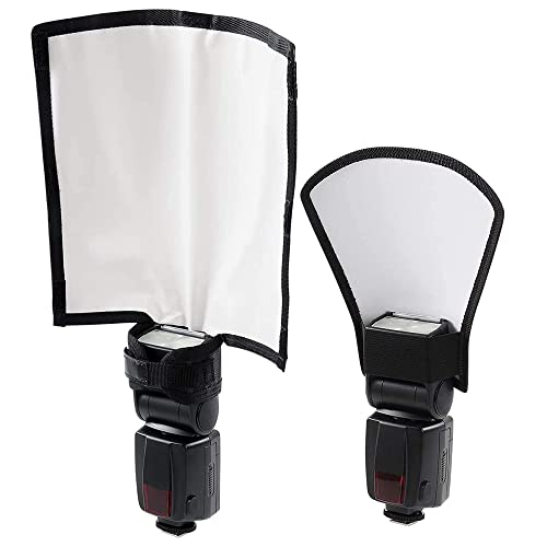 SEABABOO 2PCS Blitz Diffusor Reflektor Flash Softbox Blitz Diffusor Reflektor Speedlite Tragbare Softbox Speedlite Blitz Diffusor Flash Universeller tragbarer Blitzdiffusor für die Fotografie von SEABABOO