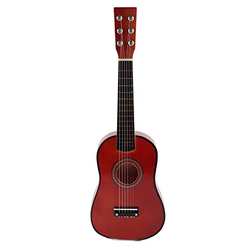 23-Zoll-Holzgitarre Lindenholz 6-saitiges Mini-Gitarren-Musikinstrument für Kinder und Anfänger (Kaffee) von SEAFRONT