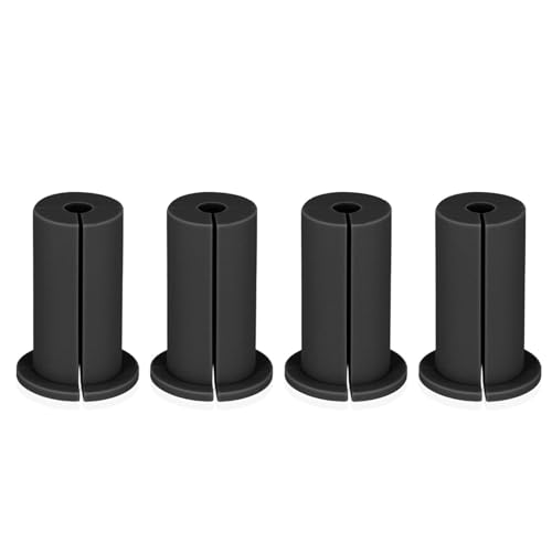 4 Stück Gummi-Kabeldurchführung durch Tülle, 2,5 cm Ethernet-Kabeldurchführung, Kabelführungsset für Zuhause und Draußen (Black) von SEAFRONT