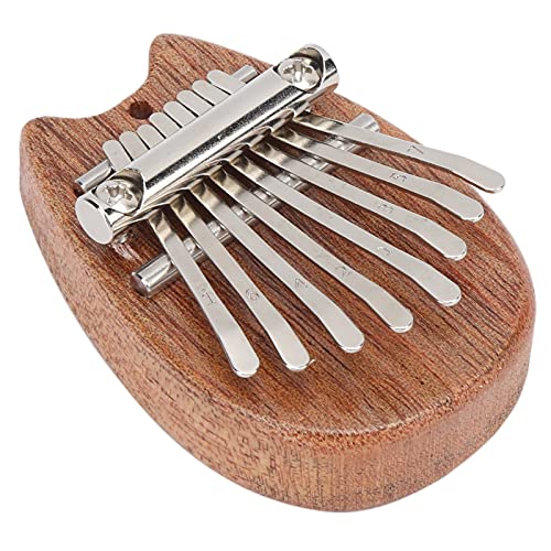 8-Ton Kalimba Mini Kalimba Massivholz Katze Ohr Form Finger Daumen Klavier mit Umhängeband für Kinder Erwachsene von SEAFRONT