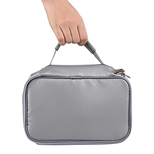 Feuerwater Resistente Aufbewahrungsbeutel Geldbeutel mit Lock-Dokument-Datei Organizer Reisebeutelhalter Passporthalterlocke Box Sicherheit mit 3-stelliger Reißverschluss Multi-Layer (mit Schloss 2) von SEAFRONT