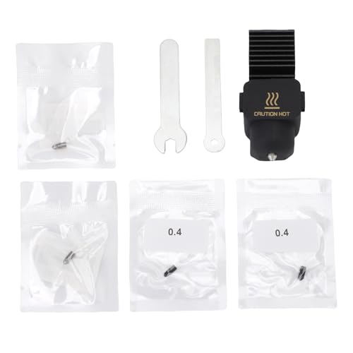 Gewindedüse Hotend-Kit mit NI-plattierter Messing-Ti-Legierungsheizungsblock 0,4 Mm Stahldüse für A-1 und A-1 Mini Entfernt und Austauschbar von SEAFRONT