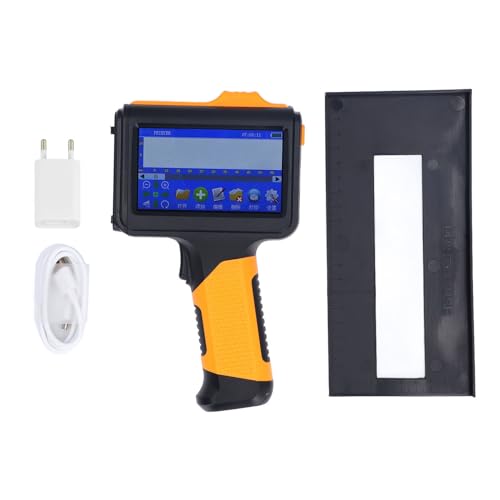Handheld -Tintenstrahldrucker Tragbarer BT -Inkjet -Codierungsgerät für Text QR Barcodes Nummer 12.7mm 4.3in LED -Touchscreen (EU Plug AC110-240V) von SEAFRONT