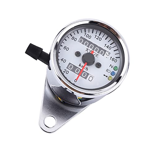 Motorrad -Tachometer -Indikator LED Leuchten Universal Fit Professionelle Installation Empfohlen Hohe Digitale Lesekapazität Einfacher Installation mit Motorrad Tachometer MPH (SILVER) von SEAFRONT
