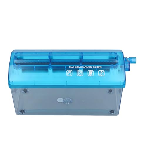 Papier Hand Shredder Schaltstreifen Schnitt Shredder für Zuhause und Büro mit Klarem Fensterbehälter 9in Eingangsbreite 3mm Shredding Breite von SEAFRONT
