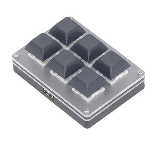 6 Tasten Mini-Tastatur Typ C Drahtlose Mechanische Tastatur Einhändige Mechanische Tastatur USB 2.4G BT5.1-Anschlüsse Anpassbare Tasten für Gaming Büro Musik Medien Industrielle von SEAFRONT