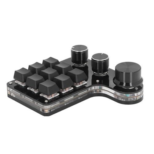 SEAFRONT 9 Tasten 3 Knöpfe Mini Mechanische Tastatur RGB LED Staub Dicht Red Switch Gaming-Tastatur Unterstützt Tastatur Programmierung Makro für Büro und Gaming von SEAFRONT