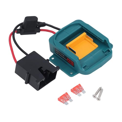 SEAFRONT Batterieadapter mit Kabelbaumstecker, Halter für 18 -V -Lithium -Ionen -Batterien, Zusätzliche Stromversorgung für den Außenbereich Im Freien (Schwarzer Stecker) von SEAFRONT