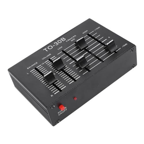 SEAFRONT Equalizer Car Audio 3 Band High Fidelity Stereo Vorverstärker EQ -Equalizer mit Bass Mid Treble Control Kompatibel mit Lautsprechern DJ Gear Reverbs von SEAFRONT