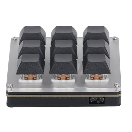 SEAFRONT Mechanische Gaming-Tastatur mit 9 Tasten, LED-USB-Mini-Tastatur, Tastatur aus ABS-Material, USB, 2,4 G, Hotkeys, Einhändige Mechanische Tastatur, Multifunktionale Tastatur für von SEAFRONT