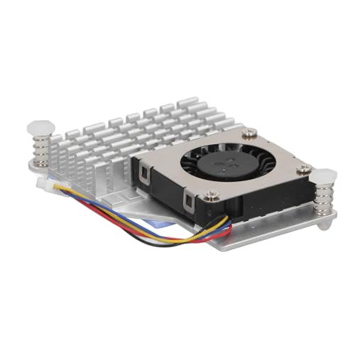 SEAFRONT für Pi 5 Kühlkörper Ersatz Aktiver Kühler Temperaturgesteuerter PWM-Geschwindigkeitsregelungs-Lüfter für Pi 5 4 GB 8 GB (Silver) von SEAFRONT