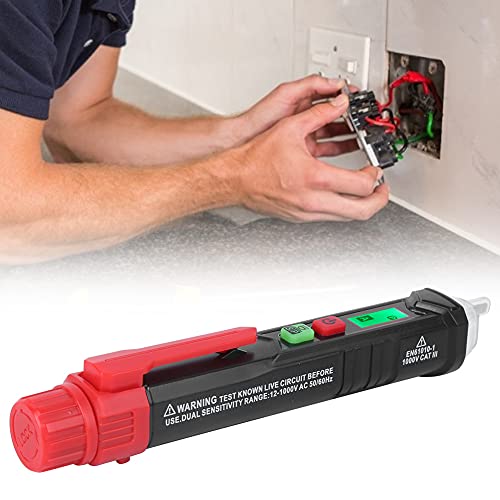 Spannungsprüfer, Berührungsloser Spannungsdetektor, Stifttester, AC12–1000 V, 3-Phasen-Rotationsanzeige, Stifttypprüfung, AC-Spannungsschutzschalter mit Taschenlampe, Spannungsprüfer, Berührungsloser Spannungsdetektor, Stifttester, AC12–1000 V, 3-Phasen-Rotationsanzeige, Stifttypprüfung, AC-Spannungsschutzschalter mit Taschenlampe, von SEAFRONT