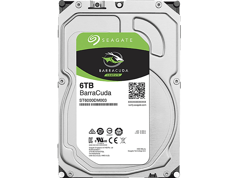 SEAGATE BarraCuda Festplatte Bulk, 6 TB HDD SATA Gbps, 3,5 Zoll, intern von SEAGATE