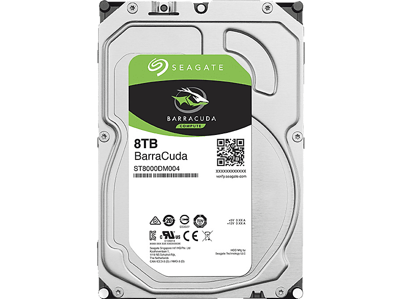 SEAGATE BarraCuda Festplatte Bulk, 8 TB HDD SATA 6 Gbps, 3,5 Zoll, intern von SEAGATE