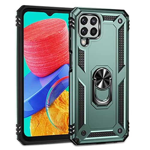 MAOGE Hülle für Samsung Galaxy M53 5G, Militär Strapazierfähig Robust Handyhülle Outdoor Stoßfest Silikon TPU + PC Handy Case Schutzhülle mit 360 Grad Ring Ständer - Grün MAOGE Hülle für Samsung Galaxy M53 5G, Militär Strapazierfähig Robust Handyhülle Outdoor Stoßfest Silikon TPU + PC Handy Case Schutzhülle mit 360 Grad Ring Ständer - Grün von SEAHAI