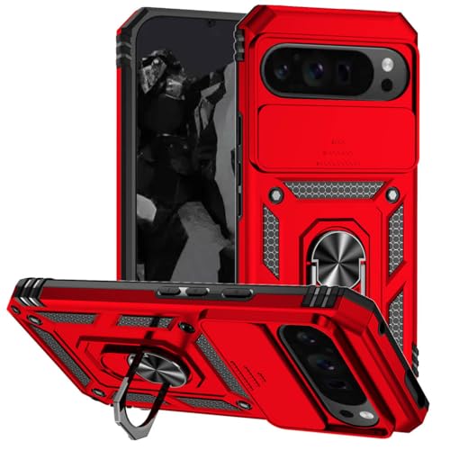 SEAHAI Hülle für Google Pixel 9 Pro XL, Militär Robust Handyhülle Outdoor Stoßfest Silikon TPU + PC Handy Case Schutzhülle mit Kameraschutz und 360 Grad Ring Ständer - Rot SEAHAI Hülle für Google Pixel 9 Pro XL, Militär Robust Handyhülle Outdoor Stoßfest Silikon TPU + PC Handy Case Schutzhülle mit Kameraschutz und 360 Grad Ring Ständer - Rot von SEAHAI