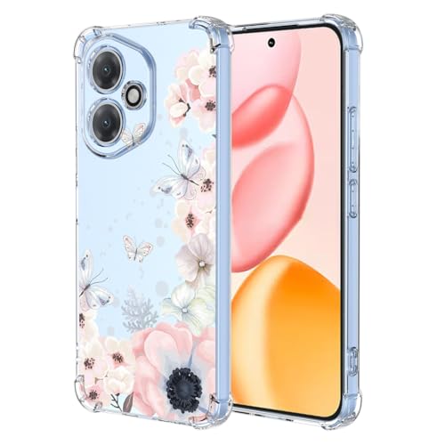SEAHAI Hülle für Honor 400 5G, Bunte Schön Blumen Ultra Dünn Transparent Handyhülle Weich Silikon TPU Bumper Stoßfest Case Schutzhülle - Kamelie von SEAHAI
