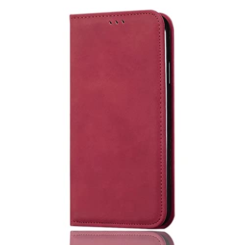 SEAHAI Hülle für Honor X6a Handyhülle, Premium PU Flip Brieftasche Schutzhülle mit Ständer/Kartenfach/Magnetisch Stoßfeste Lederhülle Ultra-dünn Klapphülle - Rot von SEAHAI