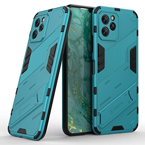 SEAHAI Hülle für Huawei nova Y61, [Militärische Stoßfest Case] Ultra Dünn Harter PC Sanft TPU Schutzhülle Handyhülle mit Stabilem Faltbar Ständer - Blau von SEAHAI