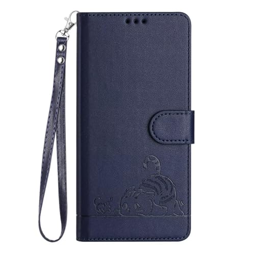 SEAHAI Hülle für Motorola Edge 50 Neo Handyhülle, Niedlich Geprägt Katze Premium PU Leder Folio Brieftasche Stoßfest Schutzhülle mit Ständer/Kartenfach/RFID-Schutz, Blau SEAHAI Hülle für Motorola Edge 50 Neo Handyhülle, Niedlich Geprägt Katze Premium PU Leder Folio Brieftasche Stoßfest Schutzhülle mit Ständer/Kartenfach/RFID-Schutz, Blau von SEAHAI