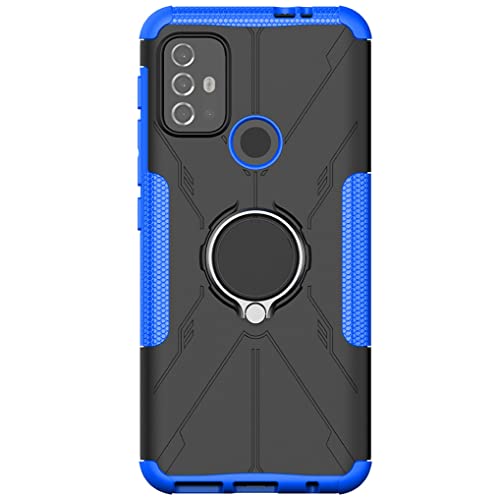 SEAHAI Hülle für Motorola Moto G30/Moto G20/Moto G10/Moto G10 Power, Militär Strapazierfähig Robust Handyhülle Outdoor Stoßfest Handy Case Schutzhülle mit 360 Grad Ring Ständer - Blau von SEAHAI
