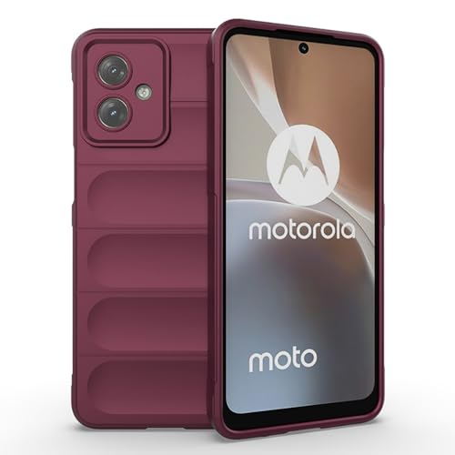 SEAHAI Hülle für Motorola Moto G54 5G, [Fallschutz, rutschfest Airbag-Design] Robust-Case Stylische Schutzhülle, TPU Bumper + Weiches Silikon Stoßfest Handyhülle - Dunkelviolett von SEAHAI