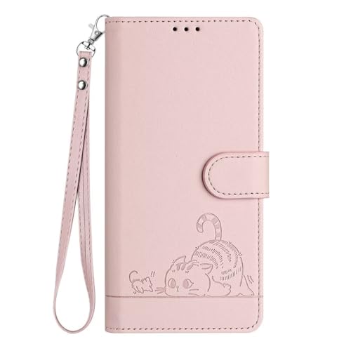 SEAHAI Hülle für Oukitel C58 Pro/Oukitel C58 Handyhülle, Niedlich Geprägt Katze Premium PU Leder Folio Brieftasche Stoßfest Schutzhülle mit Ständer/Kartenfach/RFID-Schutz, Roségold SEAHAI Hülle für Oukitel C58 Pro/Oukitel C58 Handyhülle, Niedlich Geprägt Katze Premium PU Leder Folio Brieftasche Stoßfest Schutzhülle mit Ständer/Kartenfach/RFID-Schutz, Roségold von SEAHAI