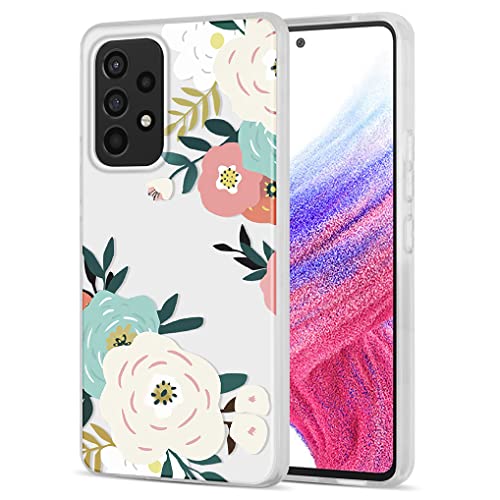 SEAHAI Hülle für Samsung Galaxy A13 4G, Bunte Muster Ultra Dünn Glänzend Weich Silikon TPU Stoßfest Handyhülle Harte PC Case Flexibel Handytasche Schutzhülle - Rose von SEAHAI