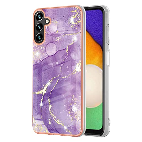 SEAHAI Hülle für Samsung Galaxy A13 5G / Samsung Galaxy A04S, Bunte Muster Ultra Dünn Glänzend Weich Silikon TPU Stoßfest Handyhülle Cover Flexibel Handytasche Schutzhülle - Dunkelviolett von SEAHAI