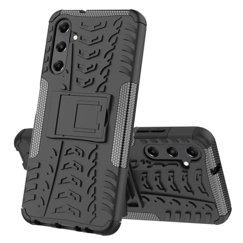 SEAHAI Hülle für Samsung Galaxy A15 5G/4G, Militärstandard Strapazierfähig Robust Handyhülle Outdoor Stoßfest Handy Case Schutzhülle mit Stabilem Ständer - Schwarz von SEAHAI