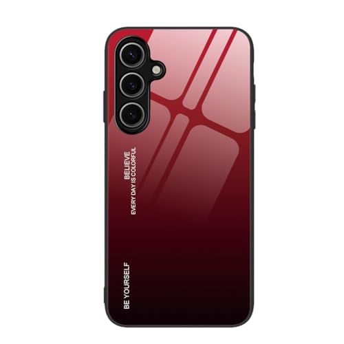 SEAHAI Hülle für Samsung Galaxy A16 5G/4G, Ultradünne Gehärtetem Glas Zurück & Weich Silikon TPU Rahmen Handyhülle Farbverlauf Farbe Case Stoßfest Schutzhülle, Elegantes Rot SEAHAI Hülle für Samsung Galaxy A16 5G/4G, Ultradünne Gehärtetem Glas Zurück & Weich Silikon TPU Rahmen Handyhülle Farbverlauf Farbe Case Stoßfest Schutzhülle, Elegantes Rot von SEAHAI