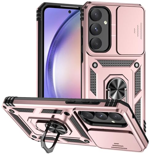 SEAHAI Hülle für Samsung Galaxy A25 5G, Militär Robust Handyhülle Outdoor Stoßfest Silikon TPU + PC Handy Case Schutzhülle mit Kameraschutz und 360 Grad Ring Ständer - Roségold SEAHAI Hülle für Samsung Galaxy A25 5G, Militär Robust Handyhülle Outdoor Stoßfest Silikon TPU + PC Handy Case Schutzhülle mit Kameraschutz und 360 Grad Ring Ständer - Roségold von SEAHAI
