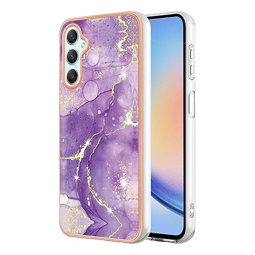 SEAHAI Hülle für Samsung Galaxy A34 5G, Bunte Muster Ultra Dünn Glänzend Weich Silikon TPU Stoßfest Handyhülle Cover Flexibel Handytasche Schutzhülle - Dunkelviolett SEAHAI Hülle für Samsung Galaxy A34 5G, Bunte Muster Ultra Dünn Glänzend Weich Silikon TPU Stoßfest Handyhülle Cover Flexibel Handytasche Schutzhülle - Dunkelviolett von SEAHAI